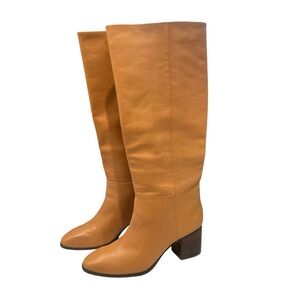J Crew Tall boots Leather Tan